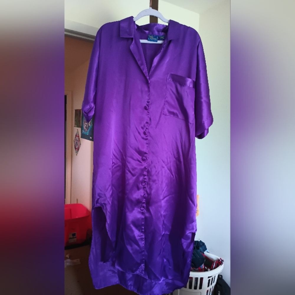 Purple Satin Nightshirt